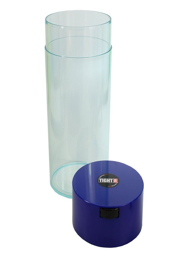 TIGHTPAC Tightvac - 5oz to 24 Ounce - Patented Airtight Container | Multi-use Vacuum Container Works as Smell Proof Containers for Herbs and Dry Goods. Blue Clear - Image 2